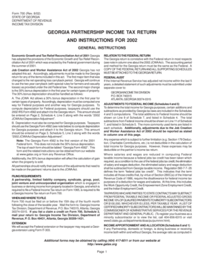 Georgia Partnership Income Tax Return
