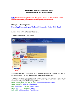 Application for U.S. Passport by Mail Renewals Only (DS-82 ... - afrsweb usda