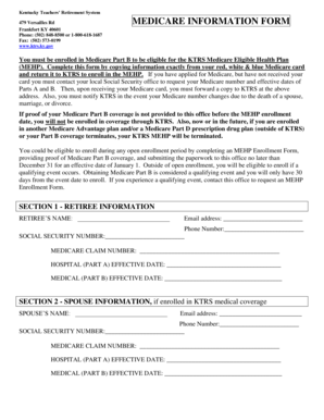 Kentucky Medicare Information Form