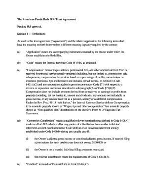 American Funds Roth IRA Trust Agreement
