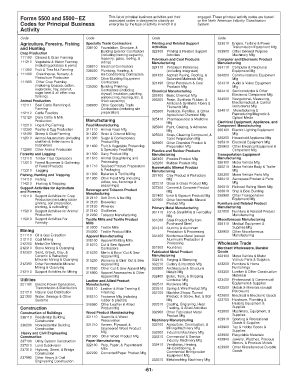 5500 Business Codes - Fill Online, Printable, Fillable, Blank | PDFfiller