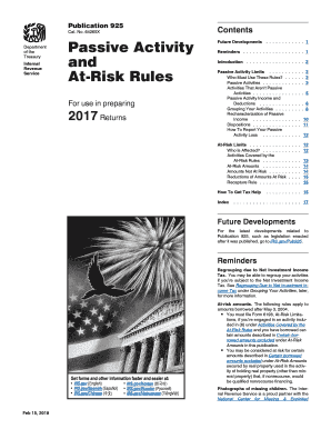 IRS Publication 925 Passive Activity Rules