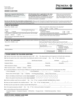 Member Claim Form