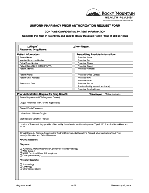 Pharmacy Prior Authorization Request Form