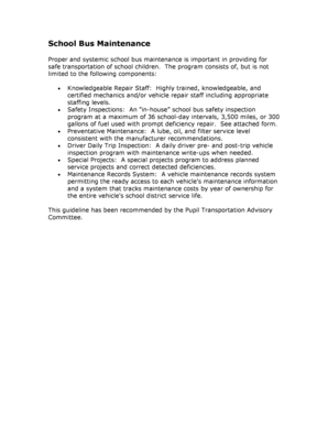 Michigan School Bus Safety Inspection Form