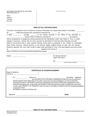 Deed of Full Reconveyance