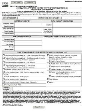 USDA Request for Audit Services Form