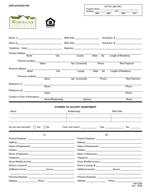 Rental Application Form