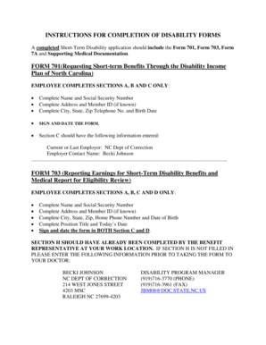 North Carolina Short-Term Disability Application