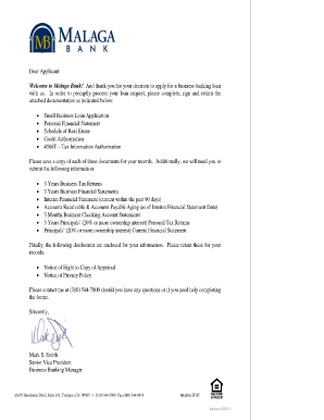 Small Business Loan Application