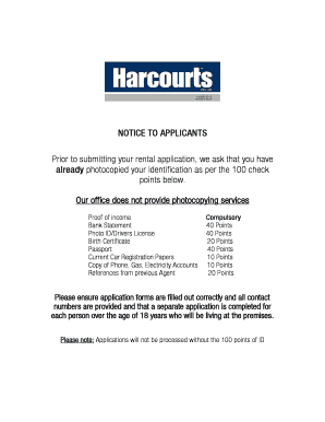 Rental Application Form