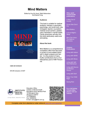 Mind Matters Book Order Form