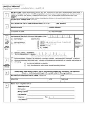 California Payee Data Record