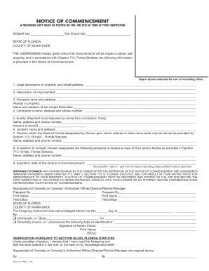 Florida Notice of Commencement