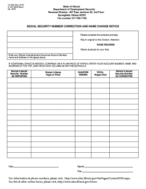 Social security name change form - - ides illinois