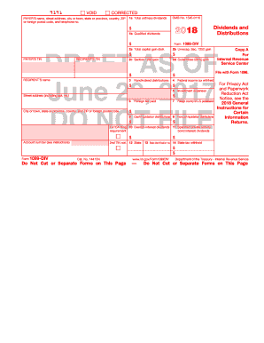 IRS Form 1099-DIV Draft