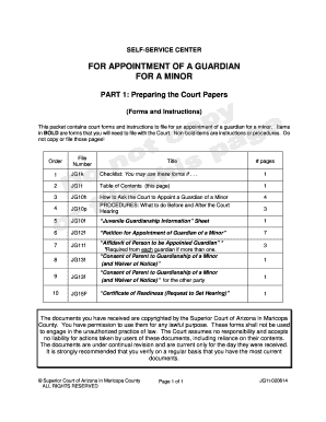 Guardian Appointment for Minor