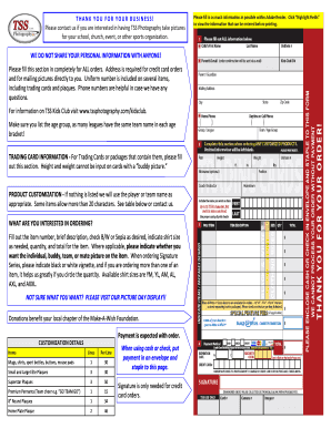 TSS Photography Order Form