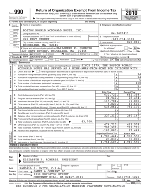 Form 990 Return of Organization Exempt From Income Tax
