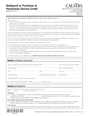 Redeposit or Purchase of Permissive Service Credit