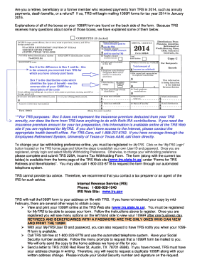 TRS 1099R Form Explanation