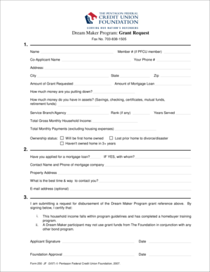Dream Maker Program Grant Request