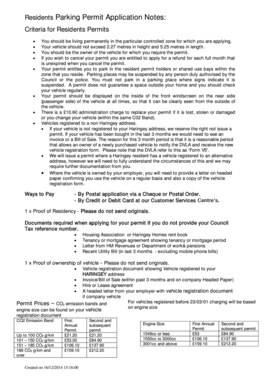Resident Parking Permit Application