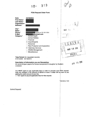 FOIA Request Order Form