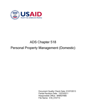 Letter of agreement between two parties - ADS 518 Personal Property Management - usaid