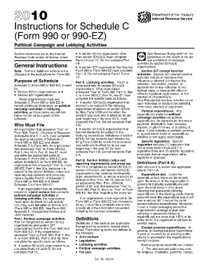 Instructions for Schedule C (Form 990 or 990-EZ)