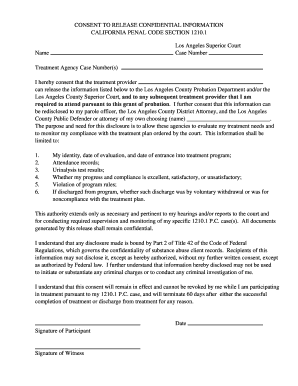 Consent to Release Confidential Information
