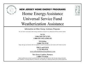 New Jersey Home Energy Assistance Application