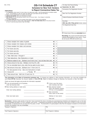 New York Schedule CT for Connecticut Sales Tax