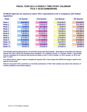 Printable weekly calender - Title V Time Study Weekly Calendar 11-12 - cdph ca