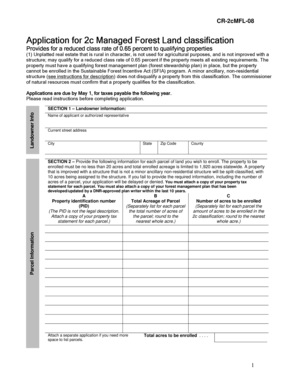 2c Managed Forest Land Application