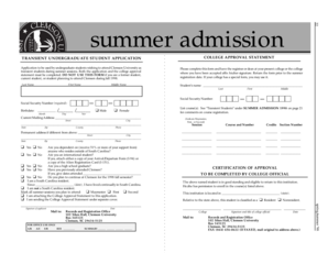 Transient Undergraduate Student Application