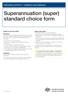 Australian Superannuation Standard Choice Form