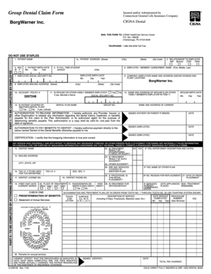 Cigna Dental Claim Form
