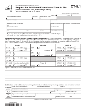 New York State CT-5.1 Extension Request