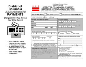 District of Columbia Child Support Payment Application
