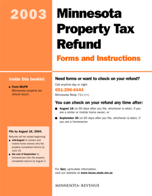 Minnesota Property Tax Refund Form