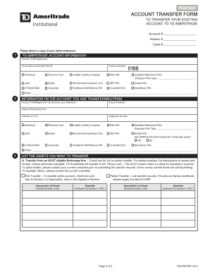 TD Ameritrade Account Transfer Form