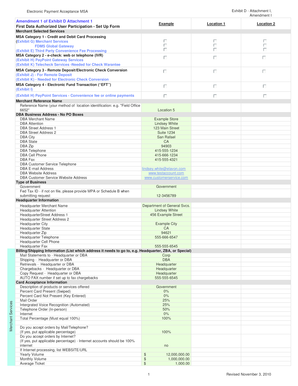 Electronic Payment Acceptance MSA Exhibit D Attachment I
