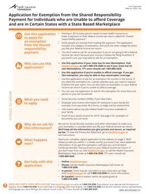 Application for Exemption from Shared Responsibility Payment
