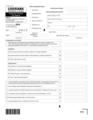 Louisiana IT-541 Fiduciary Income Tax Return