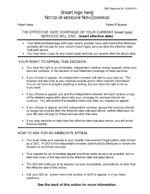 Notice of Medicare Non-Coverage