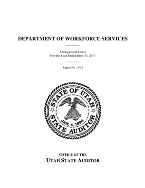 DEPARTMENT OF WORKFORCE SERVICES - Utah