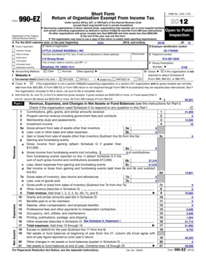 Form 990-EZ 2012