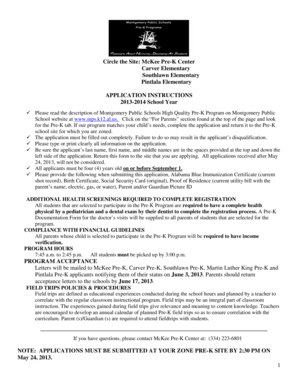Montgomery Public Schools Pre-K Application