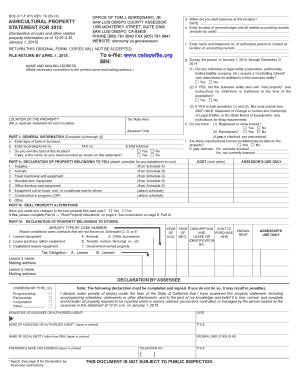 California Agricultural Property Statement